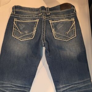 BKE Denim Blue Jeans with White Stitching